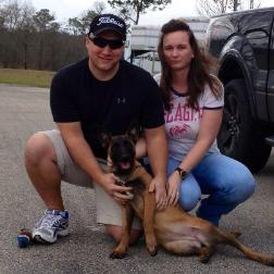 PSD Kennels malinois puppy athena with her new owners